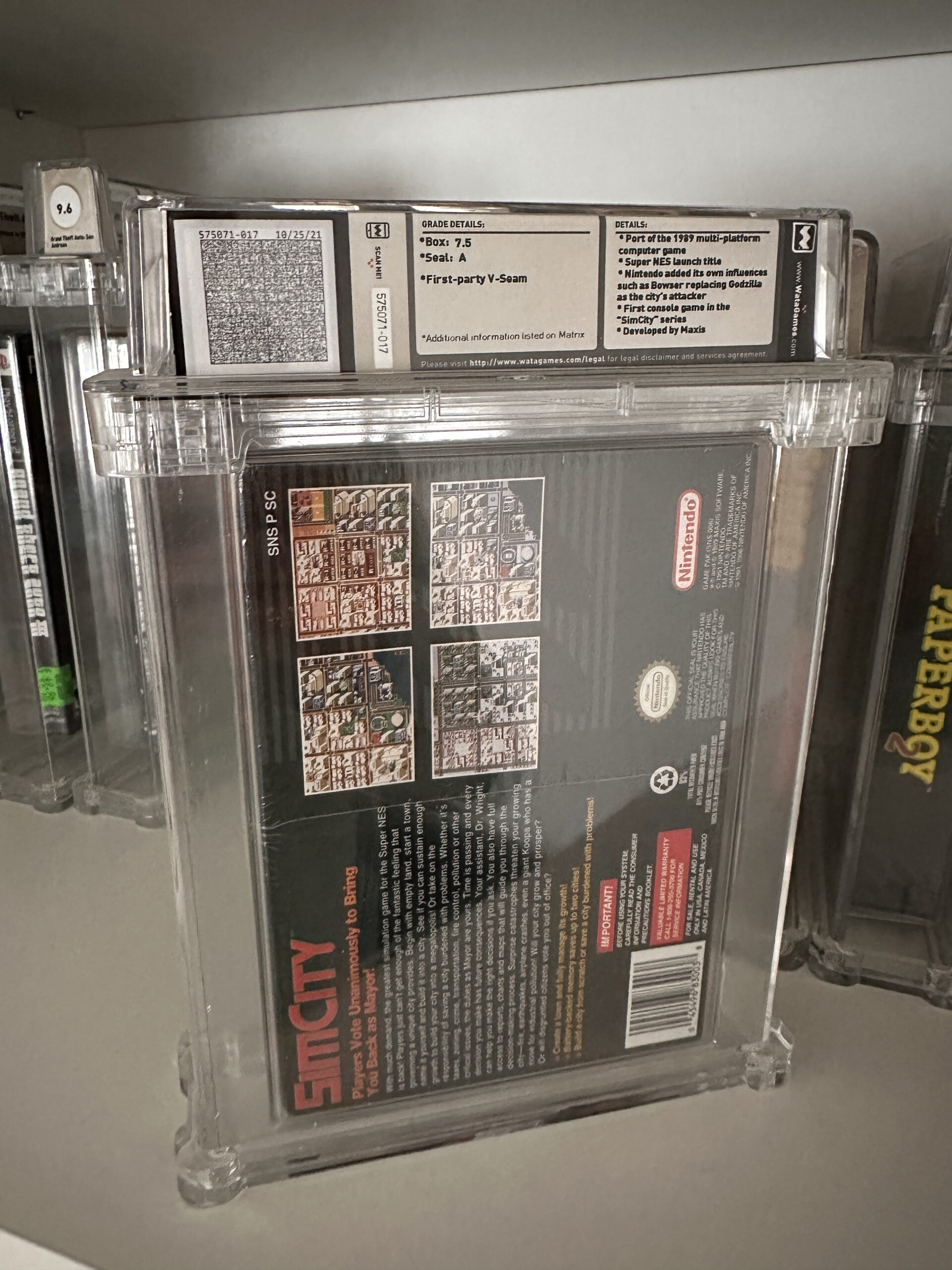 Sim City SNES Sealed — Graded 7.5 A